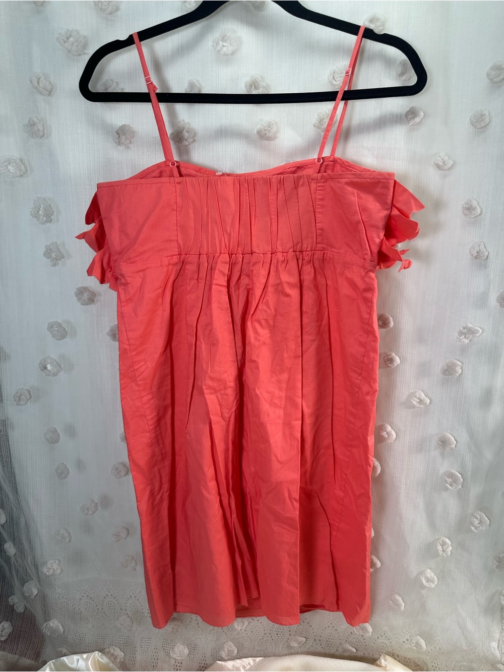 NWT J. Crew Women’s Coral Ruffle Spaghetti Strap Mini Dress Size Small - Picture 5 of 8